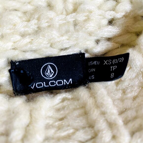 Volcom Open Knit Crop Sweater Long Sleeve Stripe Casual - XS - Picture 3 of 4